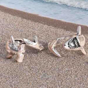MODCLOTH SET OF 2 SHARK HAMMERHEAD GREAT WHITE RINGS